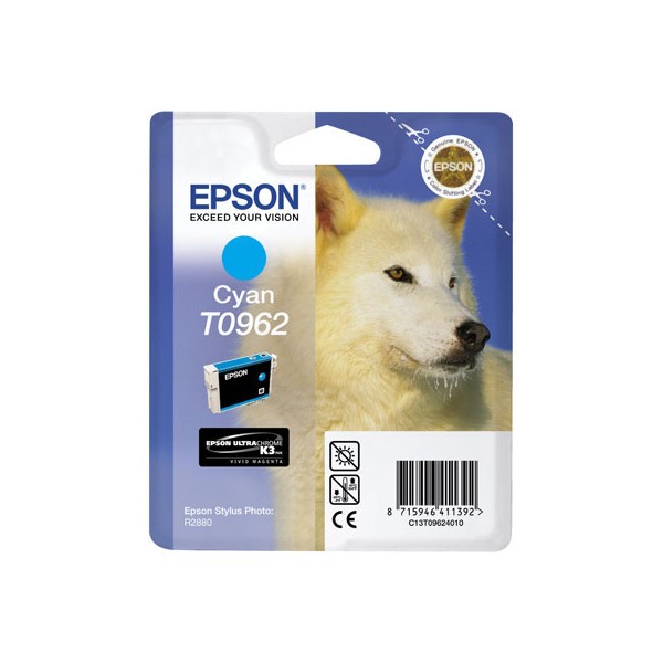 Epson T0962 cian, cartouche d'encre original (C13T09624010) Epson T0962 cian, cartouche d'encre original (C13T09624010)