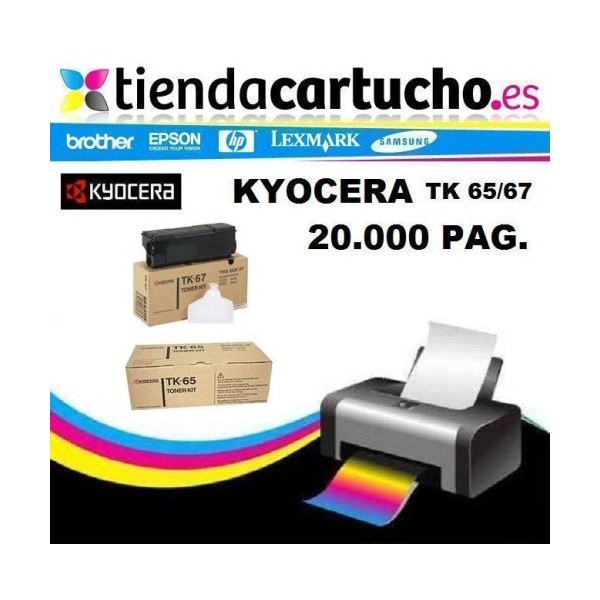 Toner KYOCERA TK 65-67 compatible, remplacer le toner original KYOCERA TK 65 - TK 67, REF. 370QD0KX Toner KYOCERA TK 65-67 compatible, remplacer le toner original KYOCERA TK 65 - TK 67, REF. 370QD0KX