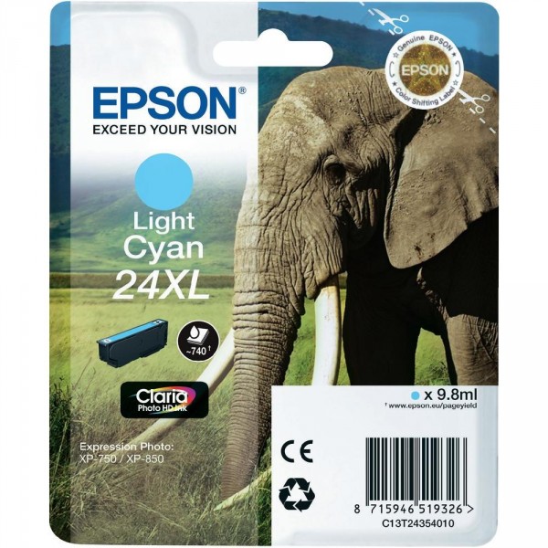 Epson T24XL cian light, cartouche d'encre original (C13T24354010) Epson T24XL cian light, cartouche d'encre original (C13T24354010)