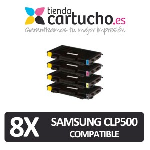PACK 4 (ELIJA COLORES) CARTUCHOS COMPATIBLES SAMSUNG CLP 500 PERTENENCIENTE A LA REFERENCIA Toner Samsung CLP-500