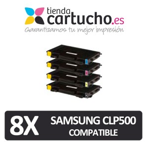 PACK 4 (ELIJA COLORES) CARTUCHOS COMPATIBLES SAMSUNG CLP 500 PERTENENCIENTE A LA REFERENCIA Toner Samsung CLP-500