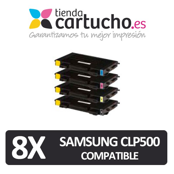 PACK 8 (CHOISIR LES COULEURS) CARTOUCHES COMPATIBLES SAMSUNG CLP 500 PACK 8 (CHOISIR LES COULEURS) CARTOUCHES COMPATIBLES SAMSUNG CLP 500