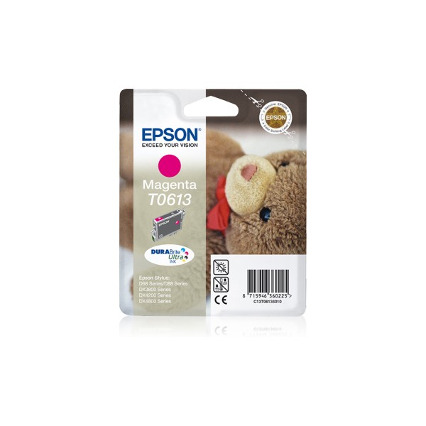 Epson T0613 magenta, cartouche d'encre original (C13T06134010) Epson T0613 magenta, cartouche d'encre original (C13T06134010)
