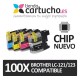 PACK 100 Brother LC-121/123 compatible