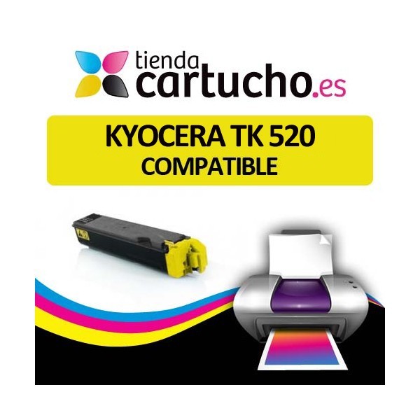 Toner JAUNE KYOCERA TK 520 compatible avec Kyocera Toner JAUNE KYOCERA TK 520 compatible avec Kyocera