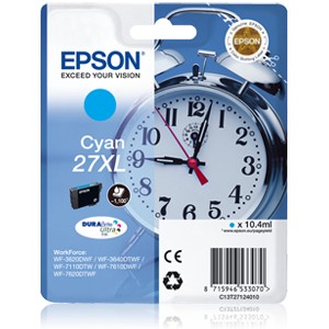 Epson 27XL Cyan. T2712 Cartucho de tinta original PERTENENCIENTE A LA REFERENCIA Encre Epson 27 / 27XL