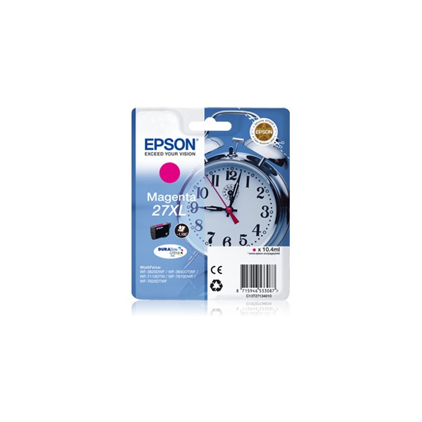 Epson 27XL Magenta. T2713 Cartouche d'encre original Epson 27XL Magenta. T2713 Cartouche d'encre original