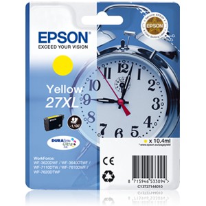 Epson 27XL Amarillo. T2714 Cartucho de tinta original PERTENENCIENTE A LA REFERENCIA Encre Epson 27 / 27XL