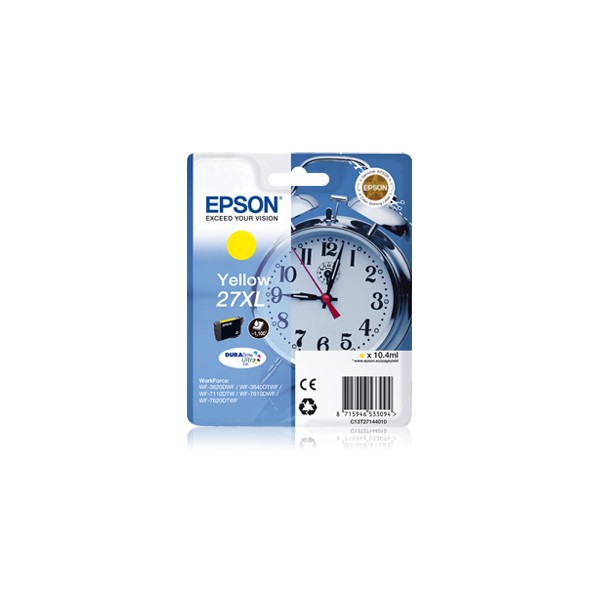 Epson 27XL Jaune. T2714 Cartouche d'encre original Epson 27XL Jaune. T2714 Cartouche d'encre original