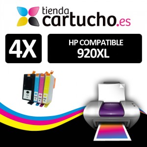 PACK 4 HP 920XL compatibles (ELIJA COLORES) PARA LA IMPRESORA Cartouches d'encre HP OfficeJet 6500A e-All-in-One