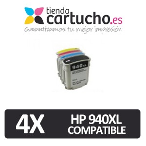 PACK 4 HP 940XL REMANUFACTURADO PARA LA IMPRESORA HP OfficeJet Pro 8500A Plus