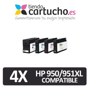 PACK 4 HP 950XL compatibles (ELIJA COLORES) PARA LA IMPRESORA HP Officejet Pro 8600 Plus All-in-one