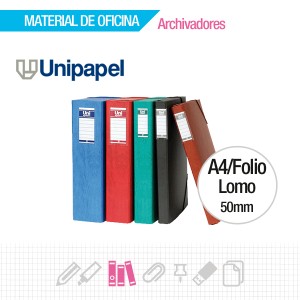 UNISYSTEM CARPETA DE PROYECTO AZUL A4 Y FOLIO LOMO 30mm.