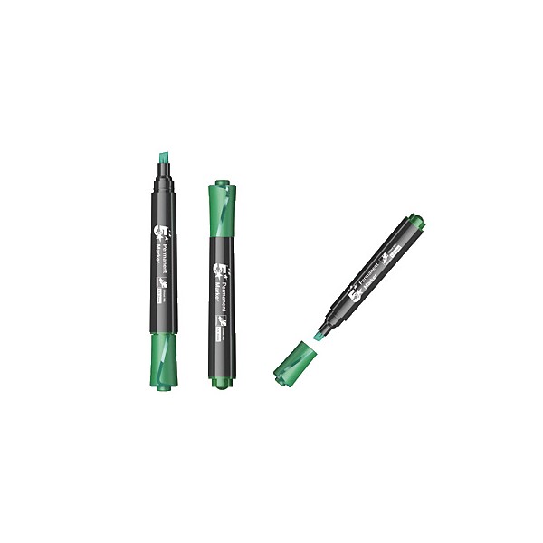 MARCADOR PERMANENTE 5* NEGRO PUNTA CÓNICA 2mm. MARCADOR PERMANENTE 5* NEGRO PUNTA CÓNICA 2mm.