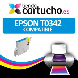 Cartucho compatible Epson T0342 Cyan PERTENENCIENTE A LA REFERENCIA Encre Epson T0341/2/3/4/5/6/7/8