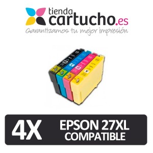 PACK 4 CARTUCHOS EPSON 27XL COMPATIBLE PERTENENCIENTE A LA REFERENCIA Encre Epson 27 / 27XL