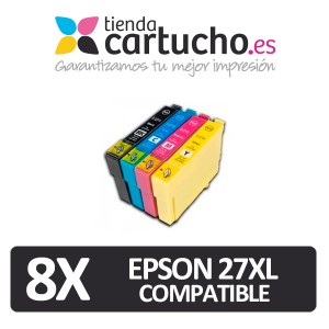 PACK 8 CARTUCHOS EPSON 27XL COMPATIBLE PERTENENCIENTE A LA REFERENCIA Encre Epson 27 / 27XL