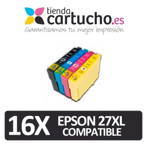 PACK 16 CARTUCHOS EPSON 27XL COMPATIBLE PERTENENCIENTE A LA REFERENCIA Encre Epson 27 / 27XL