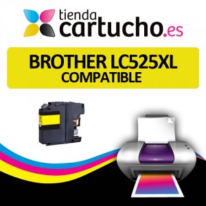 Cartucho Amarillo Brother LC525XL Compatible PARA LA IMPRESORA Cartouches d'encre Brother DCP-105