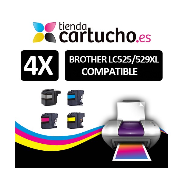 PACK 4 Brother LC525XL / LC529XL compatible (Choisissez les couleurs) PACK 4 Brother LC525XL / LC529XL compatible (Choisissez les couleurs)
