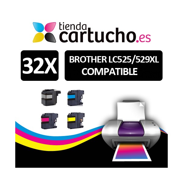 PACK 32 Brother LC525XL / LC529XL compatible (Choisissez les couleurs) PACK 32 Brother LC525XL / LC529XL compatible (Choisissez les couleurs)