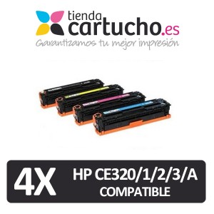 Pack 4 HP CE320/1/2/3 compatible PARA LA IMPRESORA Toner HP LaserJet Pro CM1415fn Color MFP