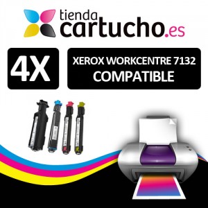 Pack 4 Xerox WorkCentre 7132 Compatible PERTENENCIENTE A LA REFERENCIA Toner Xerox WorkCentre 7132 / 7232 / 7242
