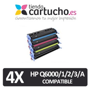 PACK 4 (ELIJA COLORES) CARTUCHOS COMPATIBLES HP Q6000/1/2/3 PARA LA IMPRESORA Canon LaserShot LBP 5100