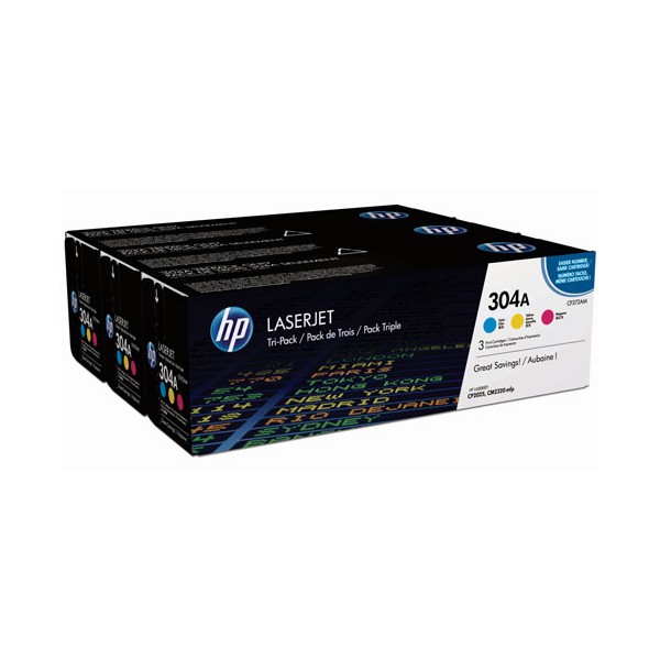 Pack ahorro 3 Cartouches de Toner HP 304A - CF372AM Tricolore original 2800 pages cada toner Pack ahorro 3 Cartouches de Toner HP 304A - CF372AM Tricolore original 2800 pages cada toner