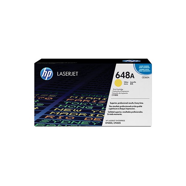 Cartouche de Toner HP 648A - CE262A Jaune original 11000 pages Cartouche de Toner HP 648A - CE262A Jaune original 11000 pages
