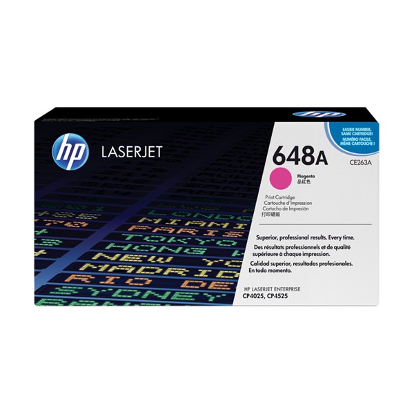 Cartouche de Toner HP 648A - CE263A Magenta original 11000 pages Cartouche de Toner HP 648A - CE263A Magenta original 11000 pages