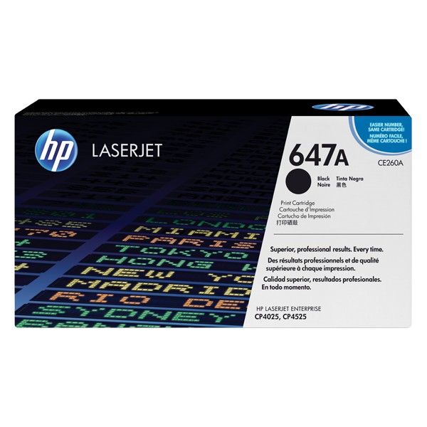 Cartouche de Toner HP 647A - CE260A Noir original 8500 pages Cartouche de Toner HP 647A - CE260A Noir original 8500 pages