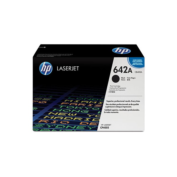 Cartouche de Toner HP 642A - CB400A Noir original 7500 pages Cartouche de Toner HP 642A - CB400A Noir original 7500 pages