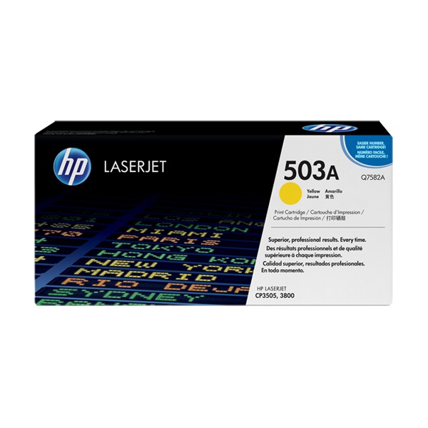 Cartouche de Toner HP 503A - Q7582A Jaune original 6000 pages Cartouche de Toner HP 503A - Q7582A Jaune original 6000 pages