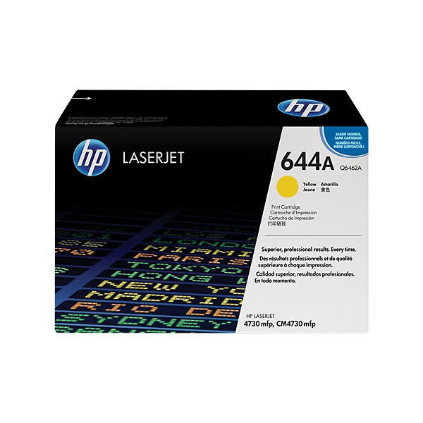 Cartouche de Toner HP 644A - Q6462A Jaune original 12000 pages Cartouche de Toner HP 644A - Q6462A Jaune original 12000 pages