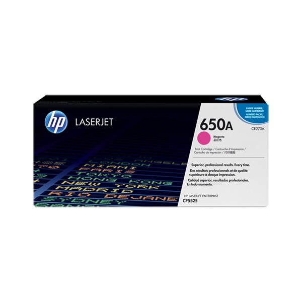 Cartouche de Toner HP 650A - CE273A Magenta original 15000 pages Cartouche de Toner HP 650A - CE273A Magenta original 15000 pages