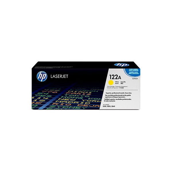 Cartouche de Toner HP 122A - Q3962A Jaune original 4000 pages Cartouche de Toner HP 122A - Q3962A Jaune original 4000 pages
