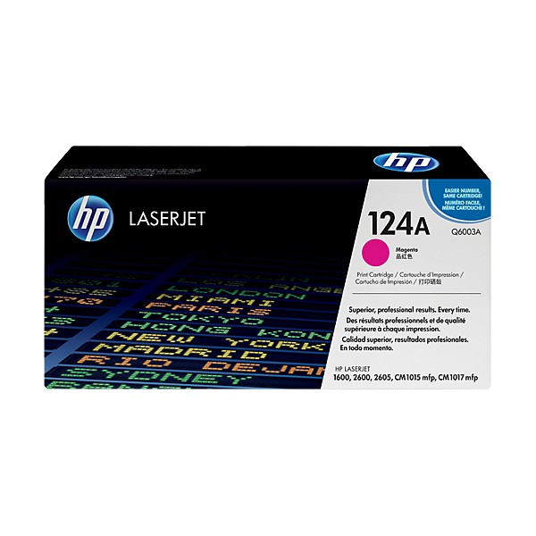 Cartouche de Toner HP 124A - Q6003A Magenta original 2000 pages Cartouche de Toner HP 124A - Q6003A Magenta original 2000 pages