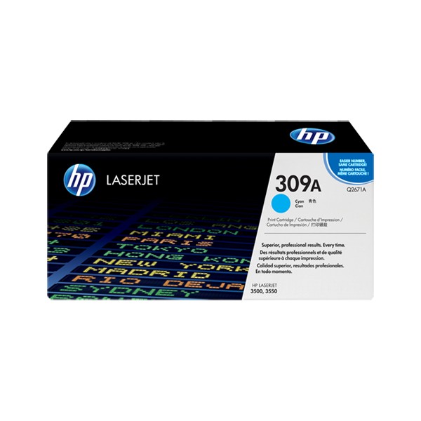 Cartouche de Toner HP 309A - Q2671A Cian original 4000 pages Cartouche de Toner HP 309A - Q2671A Cian original 4000 pages