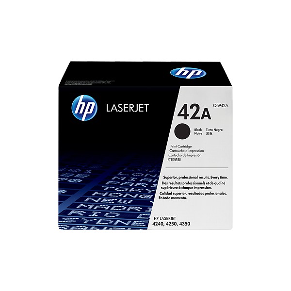 Cartouche de Toner HP 42A - Q5942A Noir original 10000 pages Cartouche de Toner HP 42A - Q5942A Noir original 10000 pages