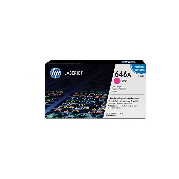 Cartouche de Toner HP 646A - CF033A Magenta original 12500 pages Cartouche de Toner HP 646A - CF033A Magenta original 12500 pages