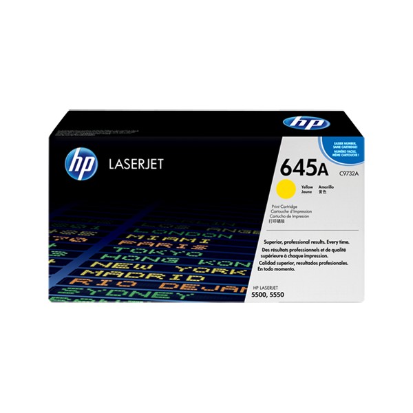 Cartouche de Toner HP 645A - C9732A Jaune original 12000 pages Cartouche de Toner HP 645A - C9732A Jaune original 12000 pages