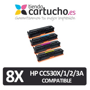 PACK 4 (ELIJA COLORES) CARTUCHOS COMPATIBLES HP CB530/1/2/3 PARA LA IMPRESORA Canon I-Sensys MF 8380 CDW