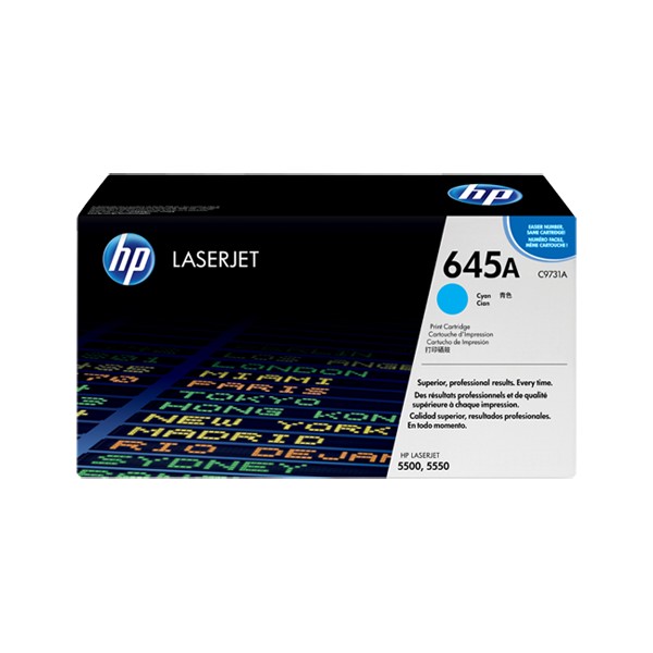 Cartouche de Toner HP 645A - C9731A Cian original 12000 pages Cartouche de Toner HP 645A - C9731A Cian original 12000 pages