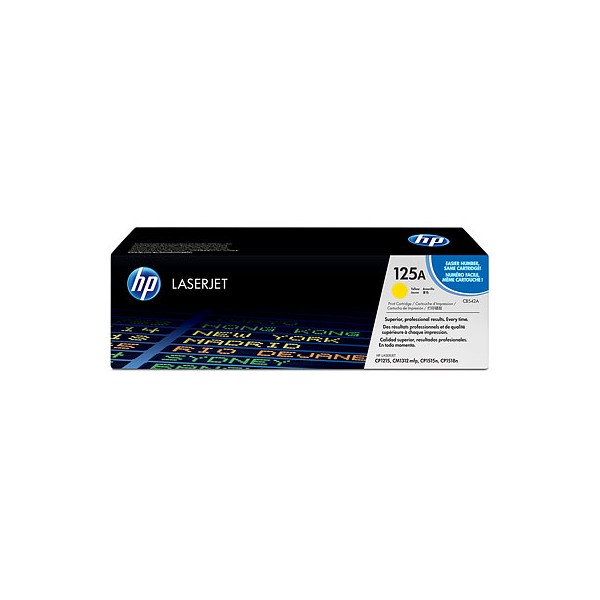 Cartouche de Toner HP 125A - CB542A Jaune original 1400 pages Cartouche de Toner HP 125A - CB542A Jaune original 1400 pages