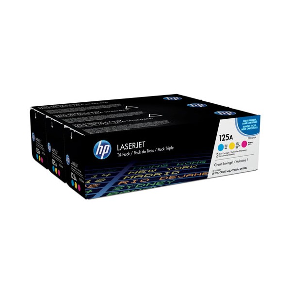 Pack ahorro 3 Cartouches de Toner HP 125A - CF373AM Tricolore original 1400 pages cada toner Pack ahorro 3 Cartouches de Toner HP 125A - CF373AM Tricolore original 1400 pages cada toner