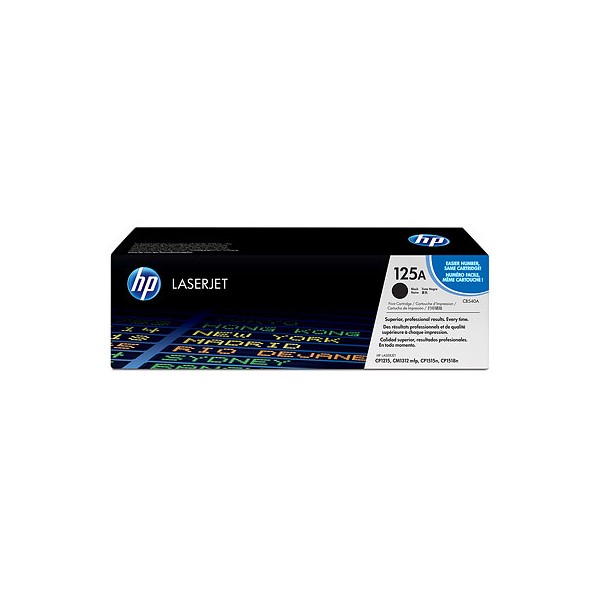 Cartouche de Toner HP 125A - CB540A Noir original 2200 pages Cartouche de Toner HP 125A - CB540A Noir original 2200 pages