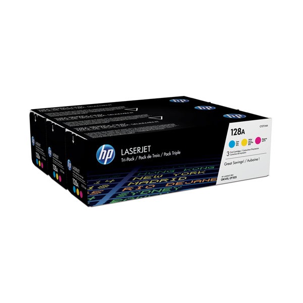 Pack ahorro 3 Cartouches de Toner HP 128A - CF371AM Tricolore original 1300 pages cada toner Pack ahorro 3 Cartouches de Toner HP 128A - CF371AM Tricolore original 1300 pages cada toner