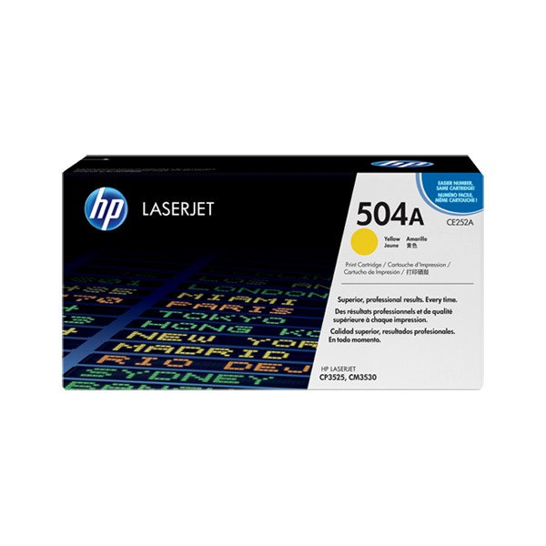 Cartouche de Toner HP 504A - CE252A Jaune original 7000 pages Cartouche de Toner HP 504A - CE252A Jaune original 7000 pages