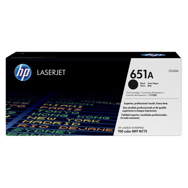 Cartouche de Toner HP 651A - CE340A Noir original 13500 pages Cartouche de Toner HP 651A - CE340A Noir original 13500 pages